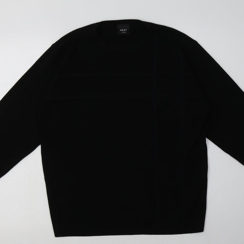 NEXT Mens Black  Viscose Pullover Sweatshirt Size L