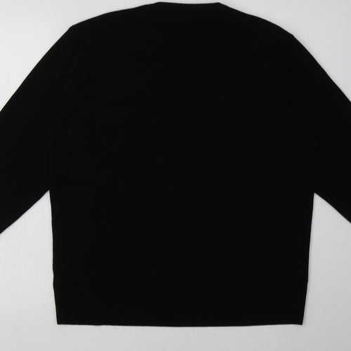 NEXT Mens Black  Viscose Pullover Sweatshirt Size L