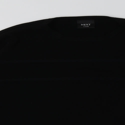 NEXT Mens Black  Viscose Pullover Sweatshirt Size L