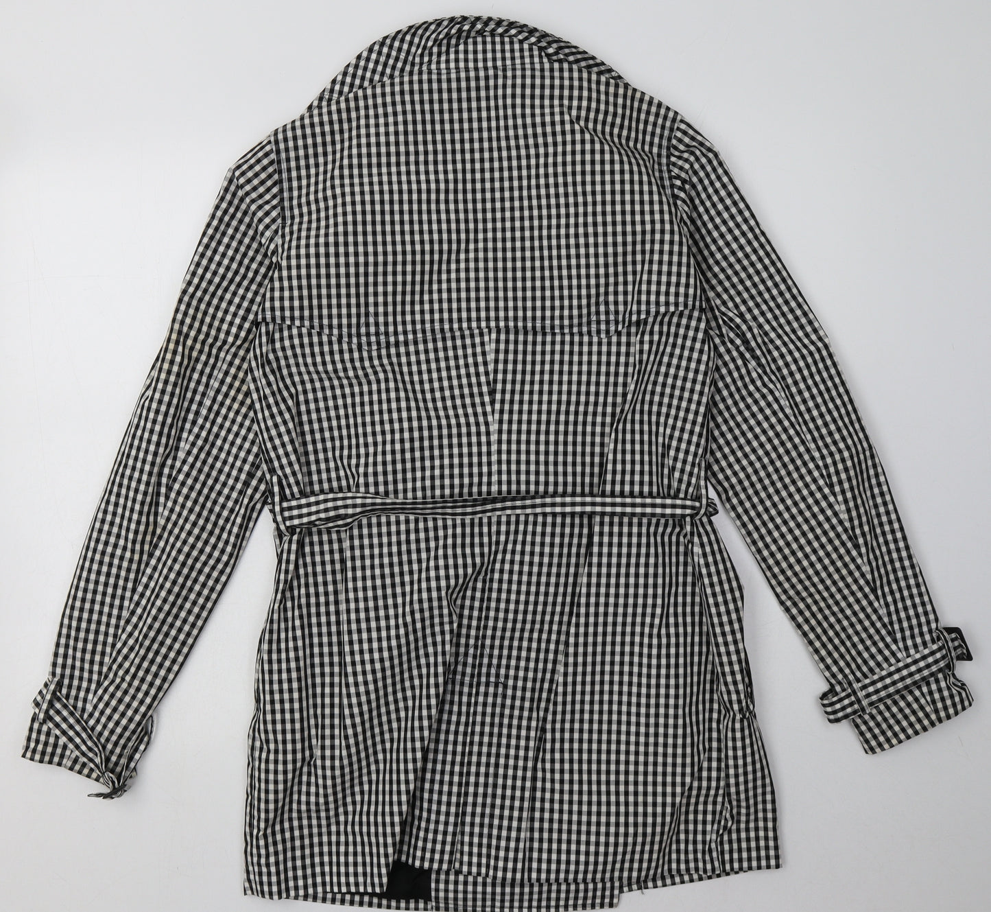 Ralph Lauren Womens White Check  Overcoat Coat Size S  Button