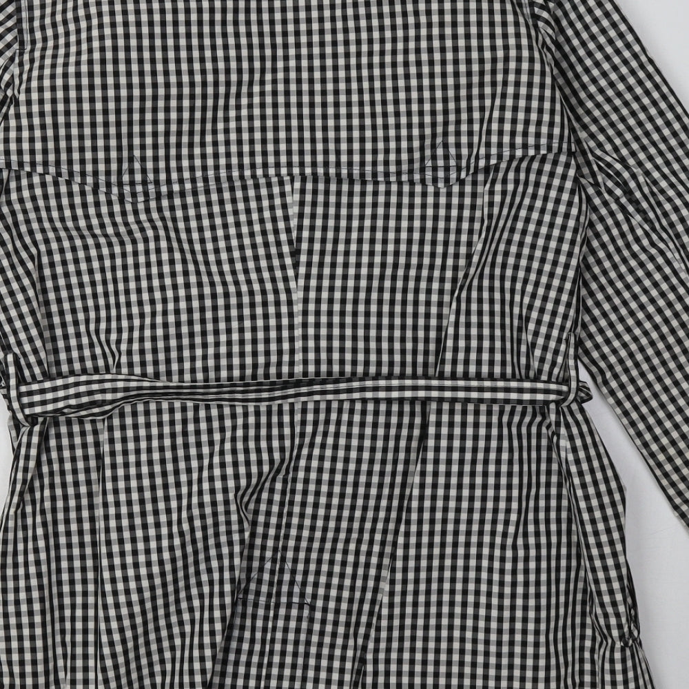 Ralph Lauren Womens White Check  Overcoat Coat Size S  Button