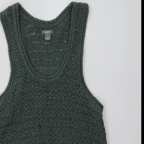Aerie Womens Green  Acrylic Basic Tank Size M Scoop Neck