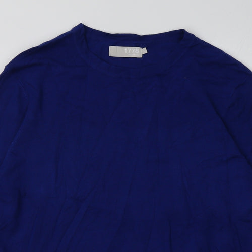 Debenhams Mens Blue  Viscose Pullover Sweatshirt Size S