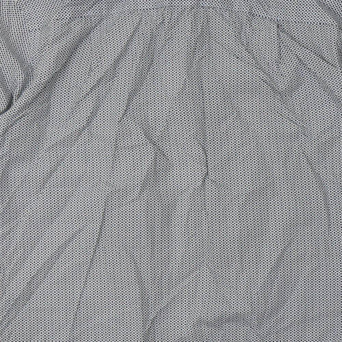 Debenhams Mens Blue Geometric Cotton  Button-Up Size M Collared Button