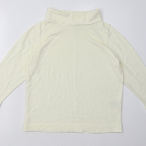 Marks and Spencer Womens White  Acrylic Pullover Sweatshirt Size 14  Pullover