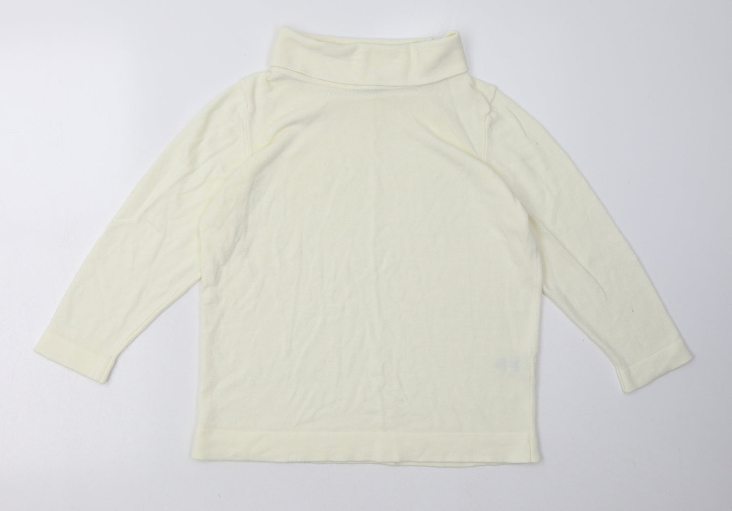 Marks and Spencer Womens White  Acrylic Pullover Sweatshirt Size 14  Pullover