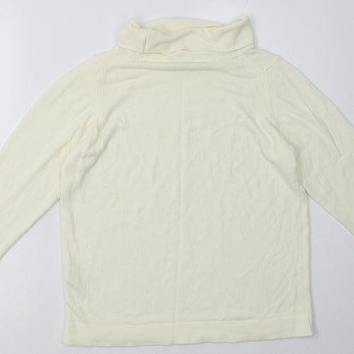 Marks and Spencer Womens White  Acrylic Pullover Sweatshirt Size 14  Pullover