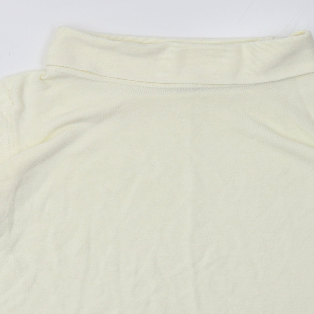 Marks and Spencer Womens White  Acrylic Pullover Sweatshirt Size 14  Pullover