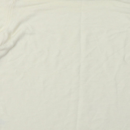 Marks and Spencer Womens White  Acrylic Pullover Sweatshirt Size 14  Pullover
