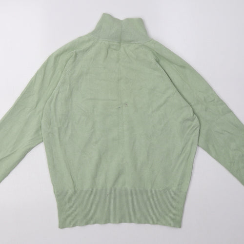 Marks and Spencer Womens Green  Viscose Pullover Sweatshirt Size 14  Zip