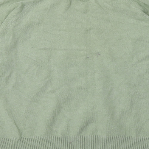 Marks and Spencer Womens Green  Viscose Pullover Sweatshirt Size 14  Zip