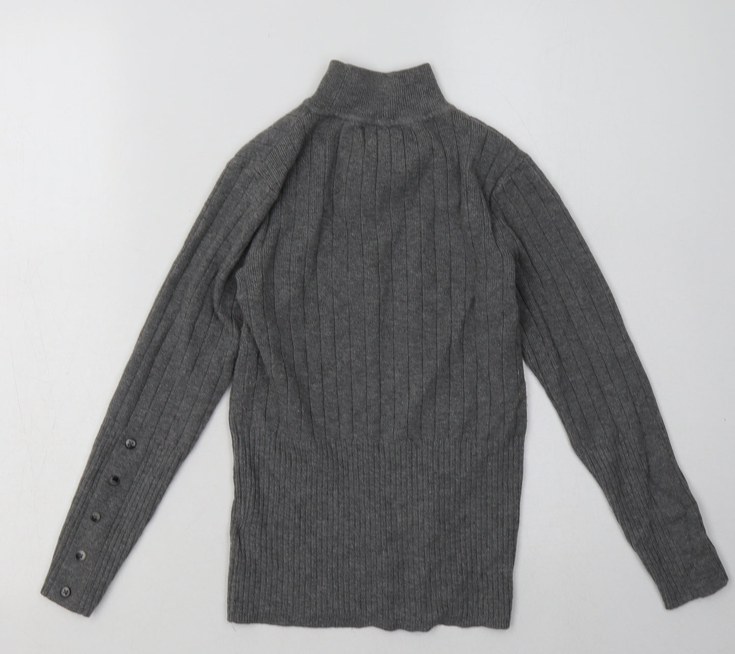 Marks and Spencer Womens Grey  Vinyl Pullover Sweatshirt Size 6  Pullover