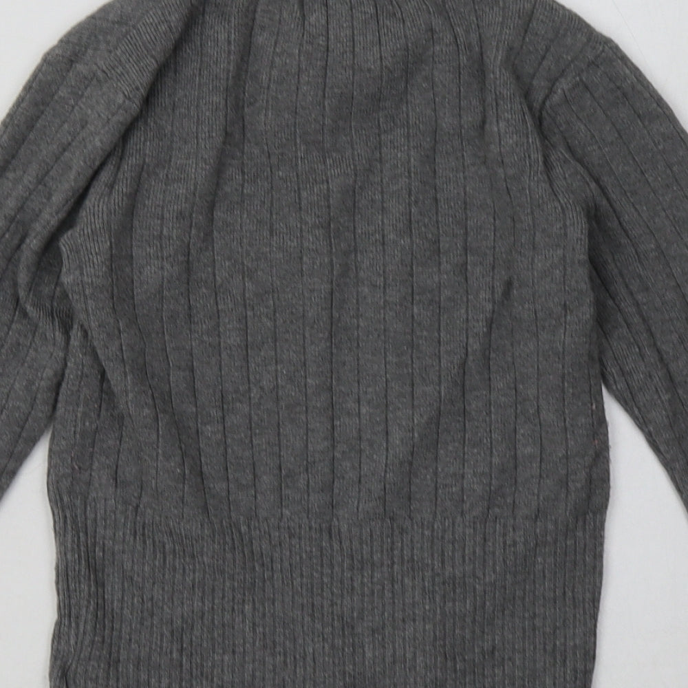 Marks and Spencer Womens Grey  Vinyl Pullover Sweatshirt Size 6  Pullover