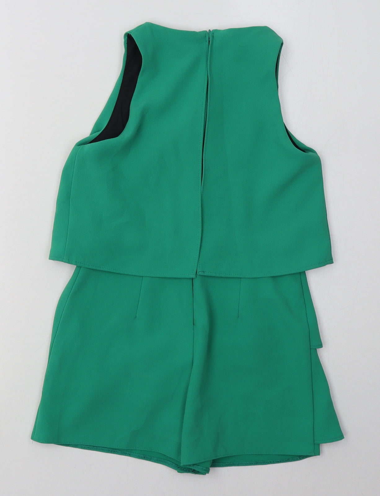 River Island Girls Green  Polyester Playsuit One-Piece Size 8 Years  Button