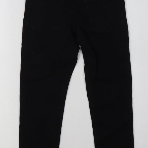 Marks and Spencer Boys Black  Cotton Straight Jeans Size 6-7 Years  Regular Button