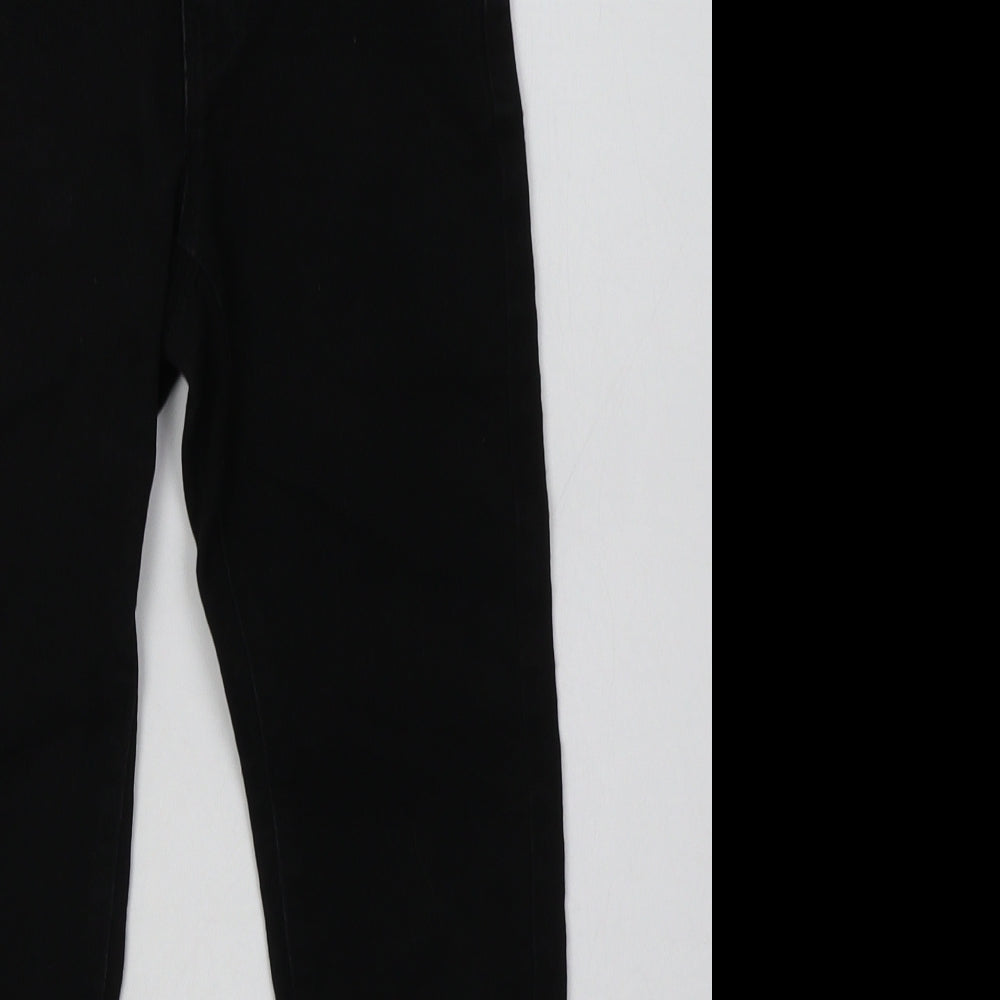 Marks and Spencer Boys Black  Cotton Straight Jeans Size 6-7 Years  Regular Button