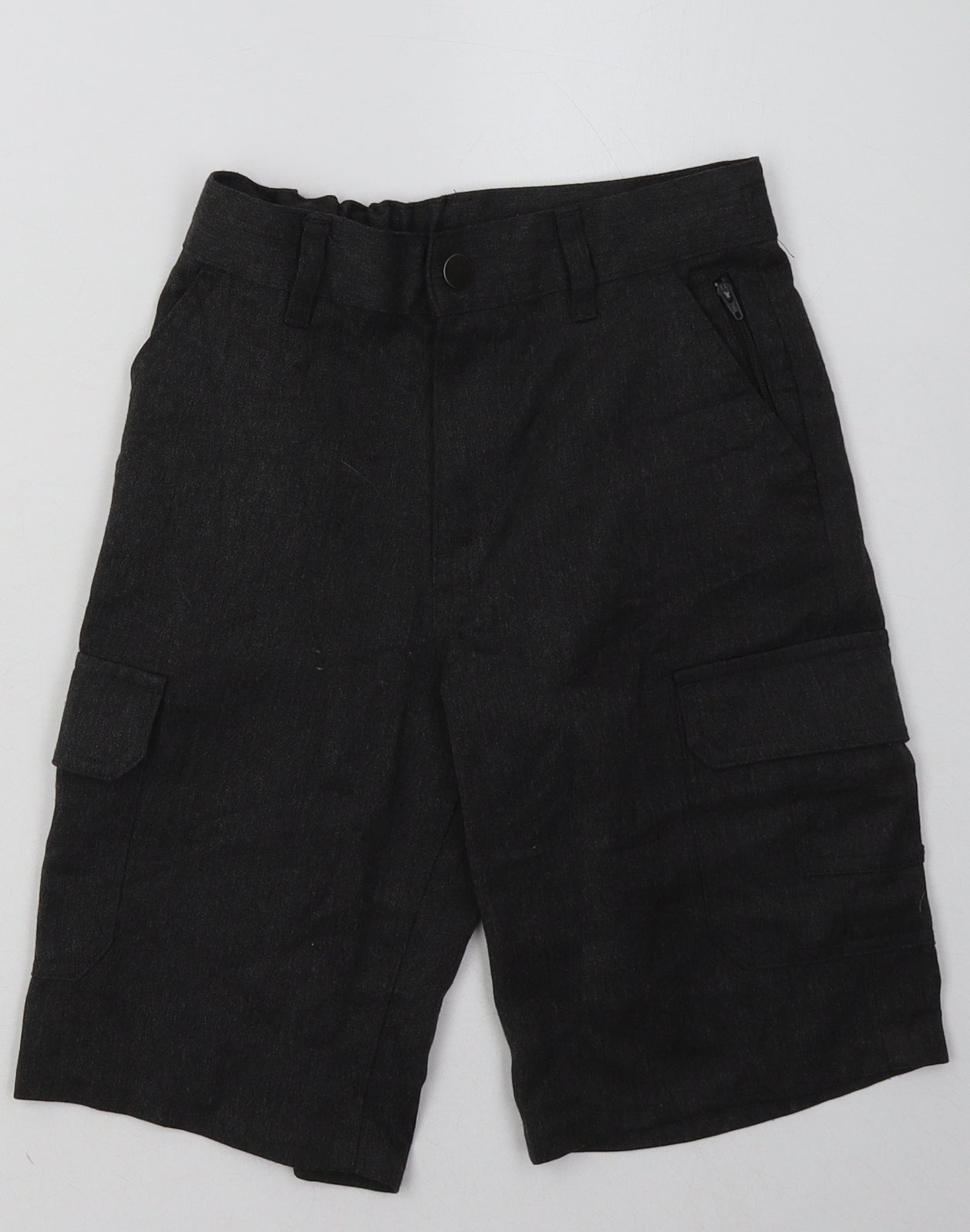 NEXT Boys Grey  Polyester Cargo Shorts Size 10 Years  Regular Buckle - School Wear