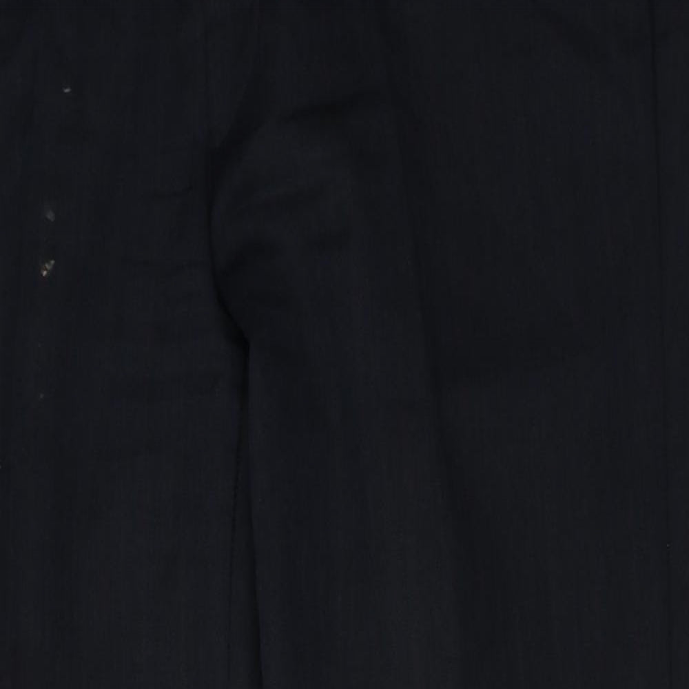 Marks and Spencer Mens Blue  Polyester Trousers  Size 38 L31 in Regular Hook & Eye