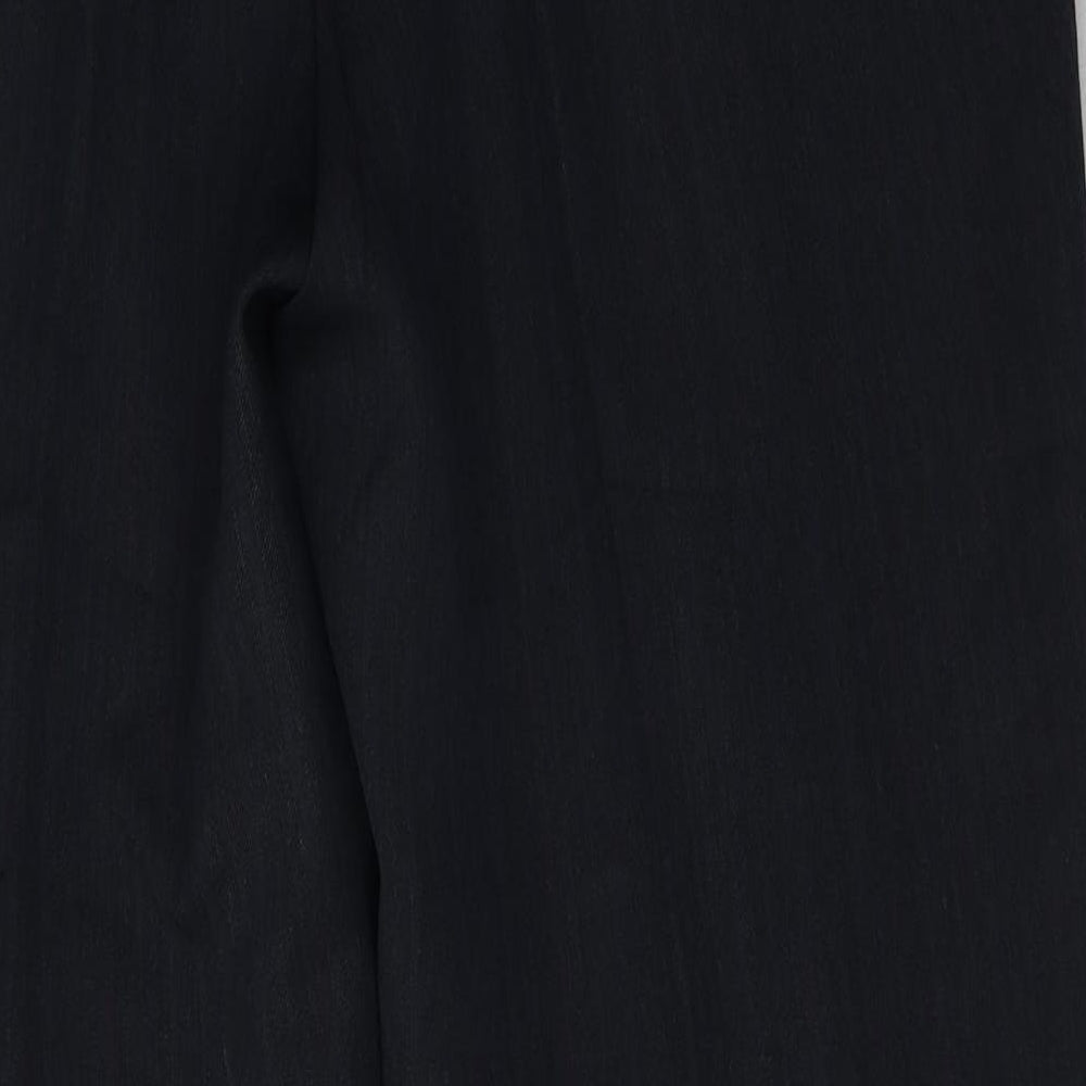 Marks and Spencer Mens Blue  Polyester Trousers  Size 38 L31 in Regular Hook & Eye