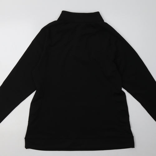Preworn Womens Black  Polyester Basic Casual Size 18 High Neck Zip