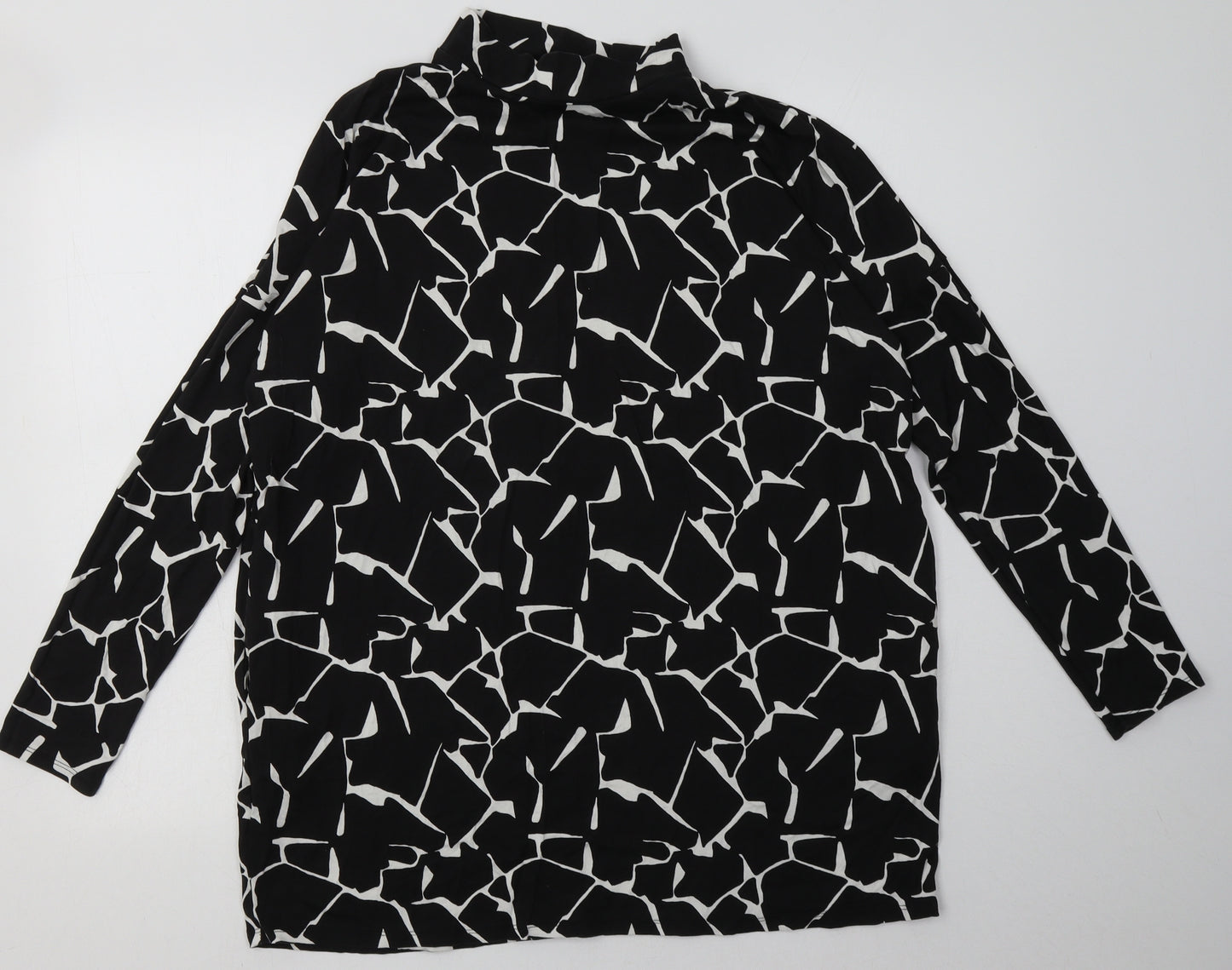 capsule Womens Black Geometric Cotton A-Line  Size 14  Halter Pullover