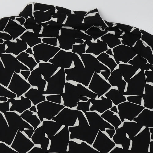 capsule Womens Black Geometric Cotton A-Line  Size 14  Halter Pullover