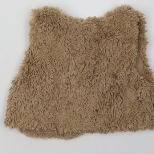 NEXT Girls Brown   Gilet Jacket Size 2 Years   - fur gilet
