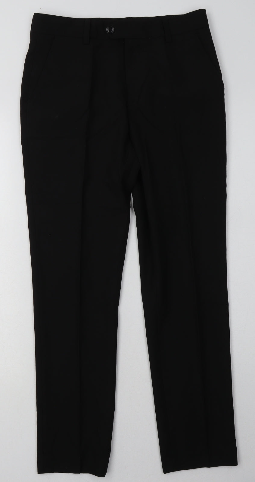 NEXT Boys Black  Polyester Capri Trousers Size 14 Years  Regular Button