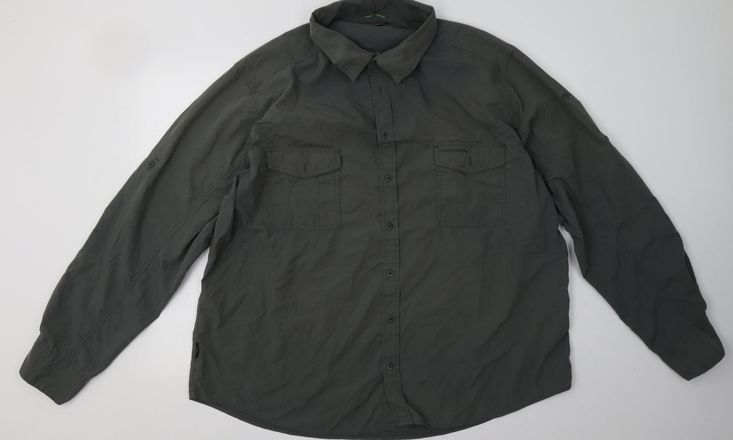 Craghoppers Mens Grey  Polyester  Button-Up Size 3XL Collared Button