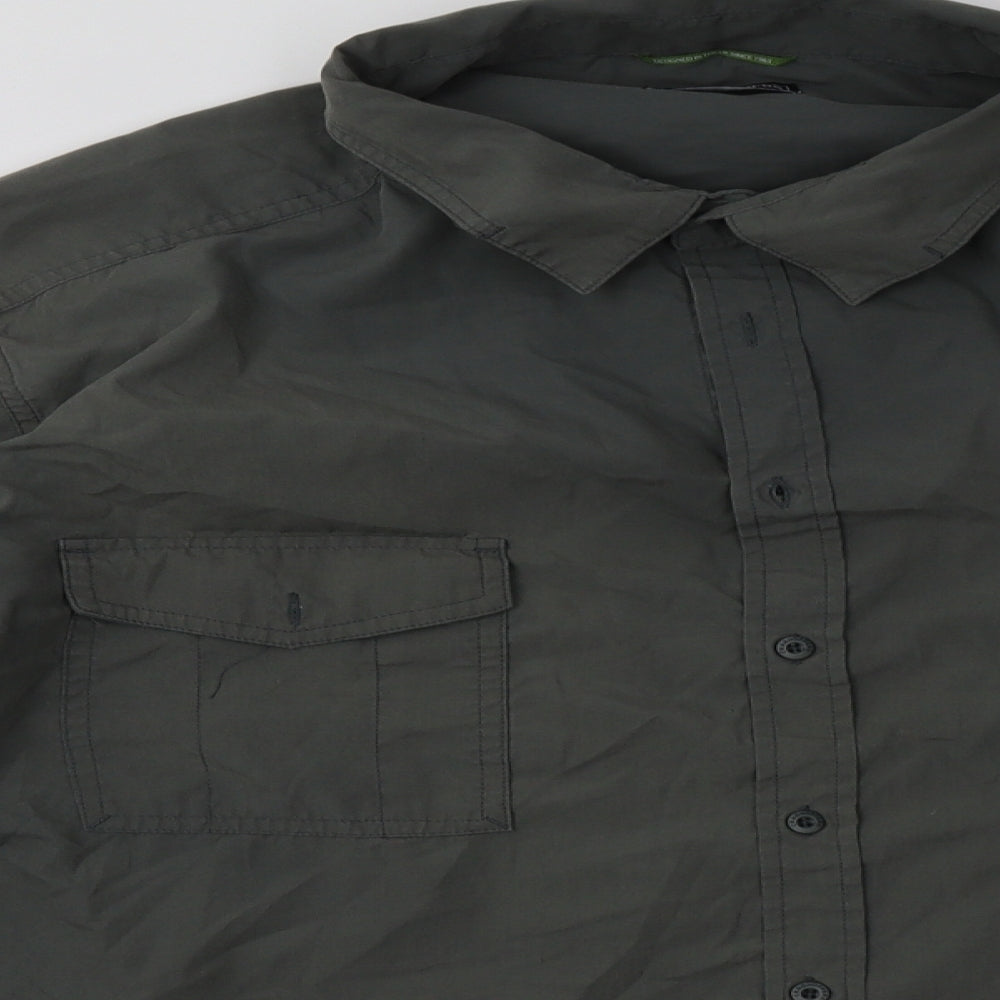 Craghoppers Mens Grey  Polyester  Button-Up Size 3XL Collared Button