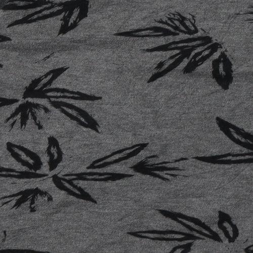 Viz a Viz Womens Grey Floral Polyester Pullover Sweatshirt Size 14  Pullover