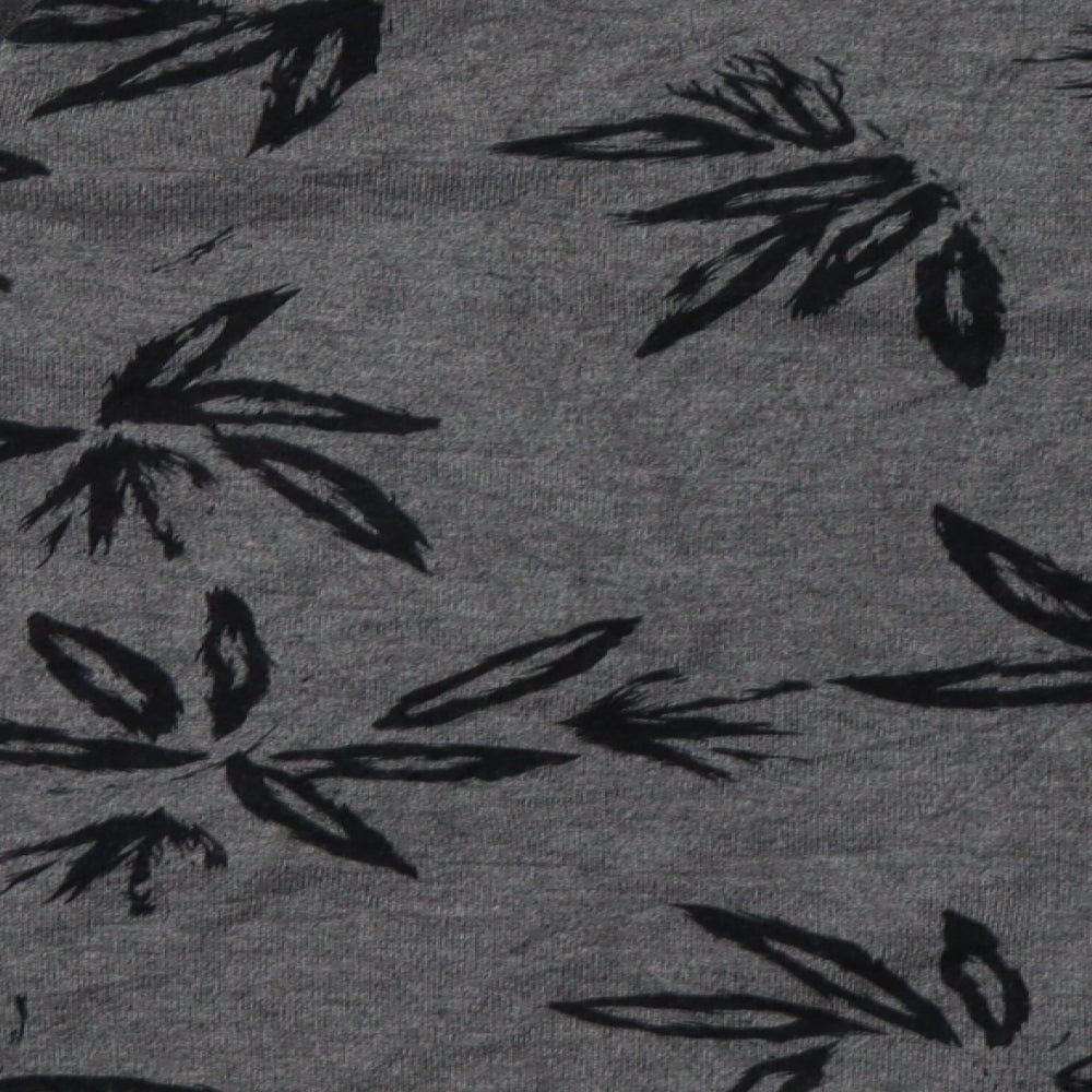 Viz a Viz Womens Grey Floral Polyester Pullover Sweatshirt Size 14  Pullover