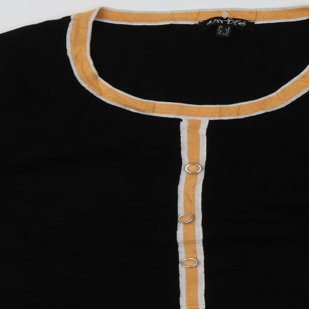 marble  Womens Orange  Viscose Pullover Sweatshirt Size 20  Pullover