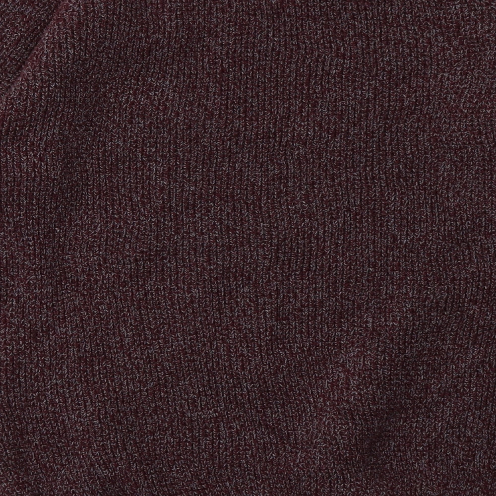 Fabric Mens Red  Cotton Pullover Sweatshirt Size S