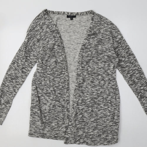 Topshop Womens Grey V-Neck  Cotton Cardigan Jumper Size 10