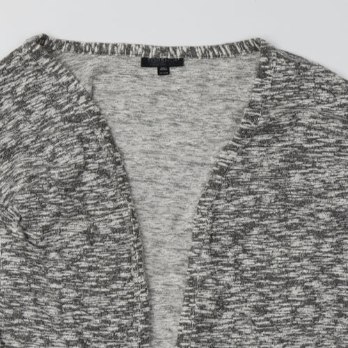 Topshop Womens Grey V-Neck  Cotton Cardigan Jumper Size 10