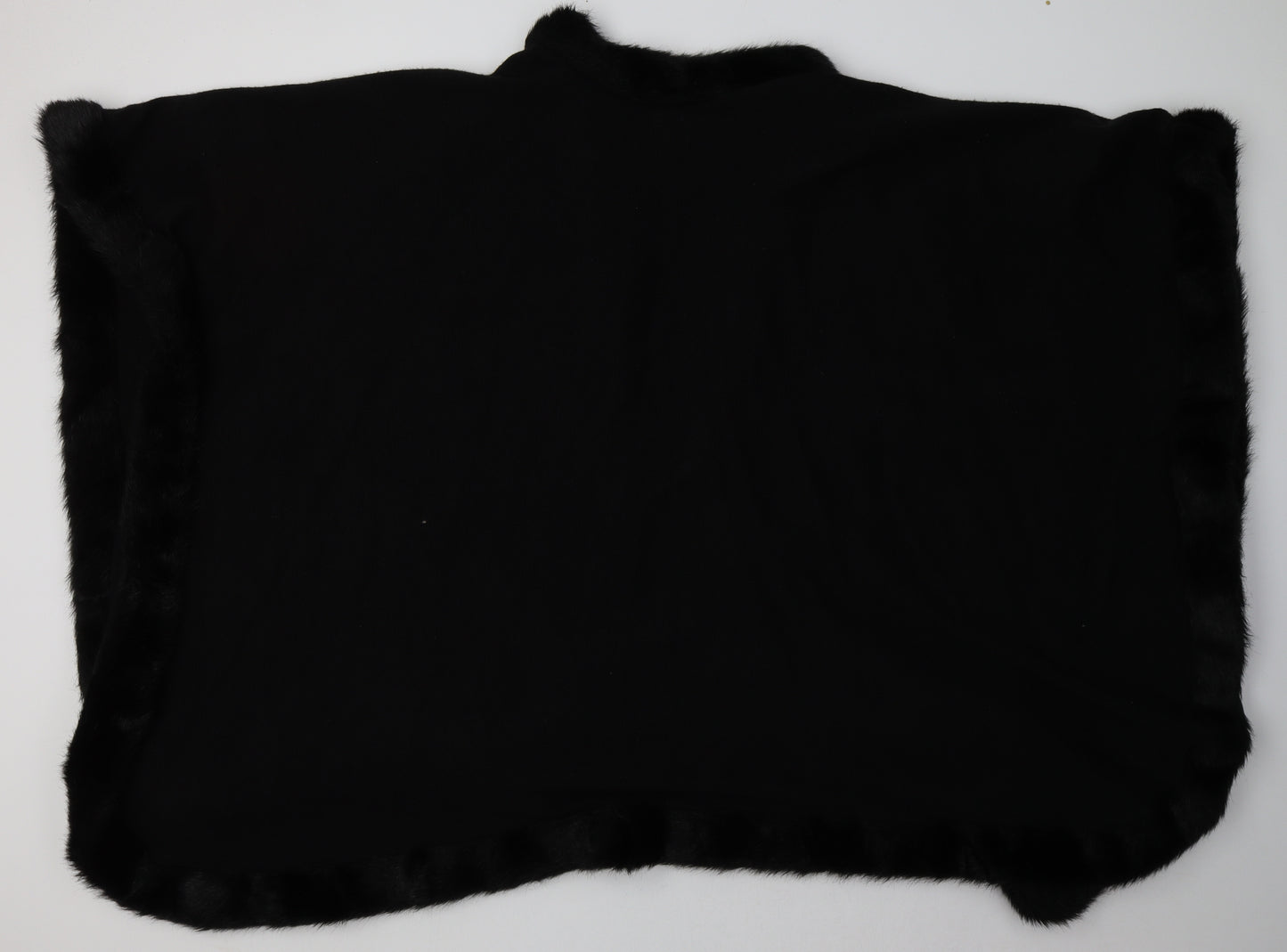 Marks and Spencer Womens Black V-Neck  Acrylic Cape Jumper One Size