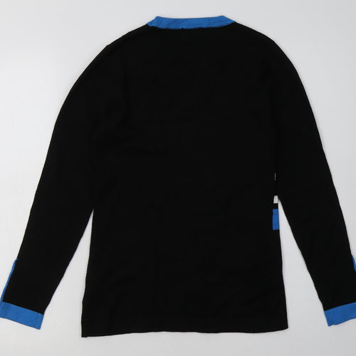 marble Womens Blue Striped Viscose Pullover Sweatshirt Size 8  Pullover
