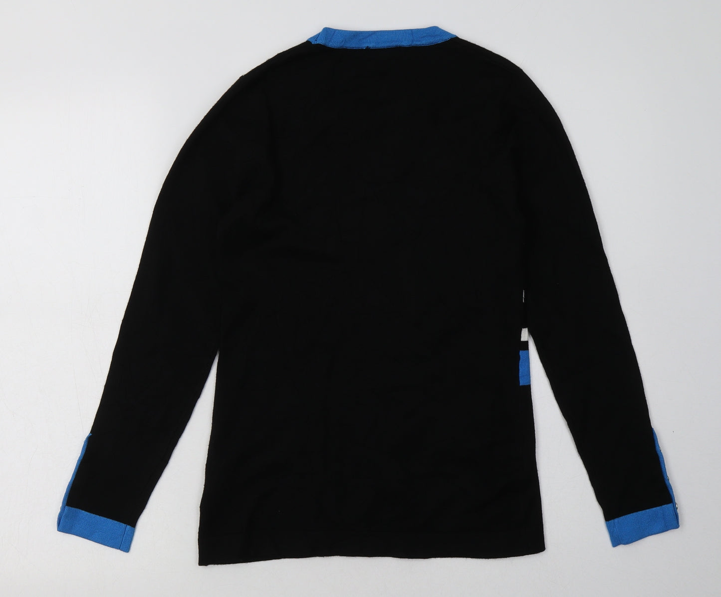 marble Womens Blue Striped Viscose Pullover Sweatshirt Size 8  Pullover