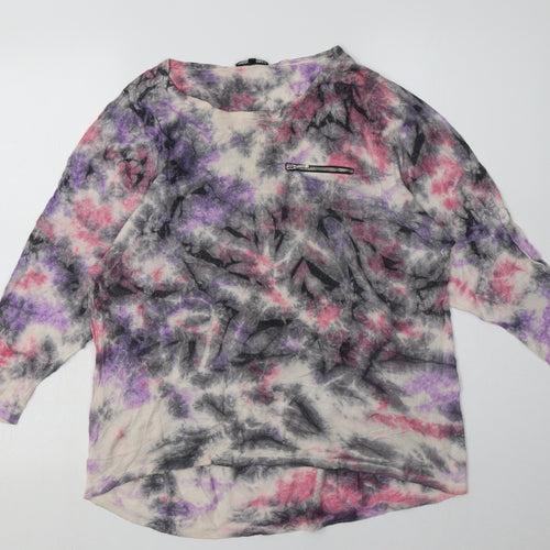 Warehouse Womens Pink  Viscose Pullover Sweatshirt Size 12  Pullover