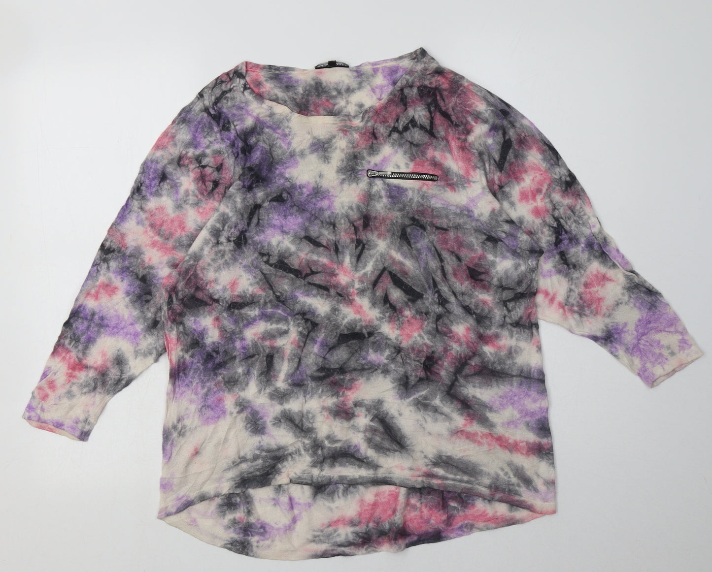 Warehouse Womens Pink  Viscose Pullover Sweatshirt Size 12  Pullover