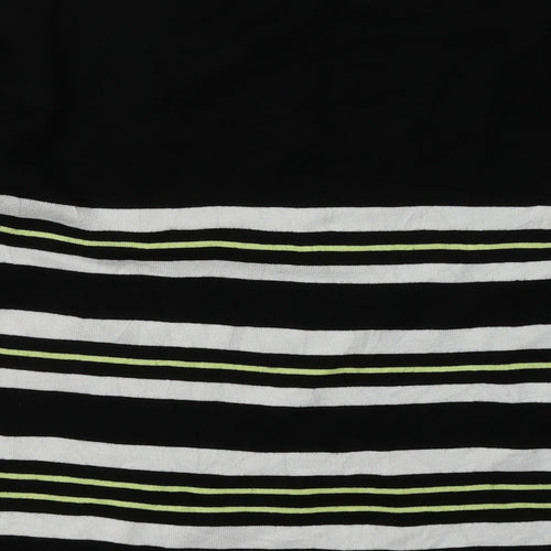 Precis Womens Black Striped Viscose Pullover Sweatshirt Size S  Pullover