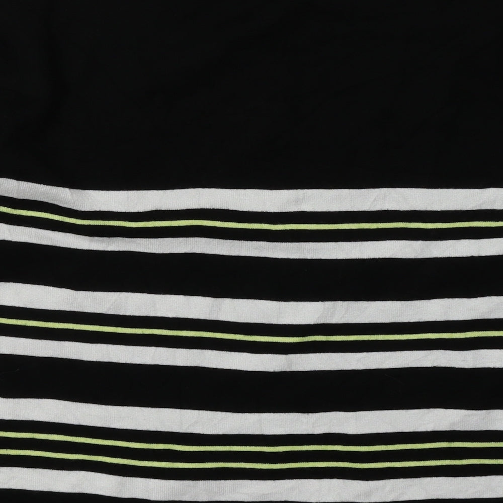 Precis Womens Black Striped Viscose Pullover Sweatshirt Size S  Pullover