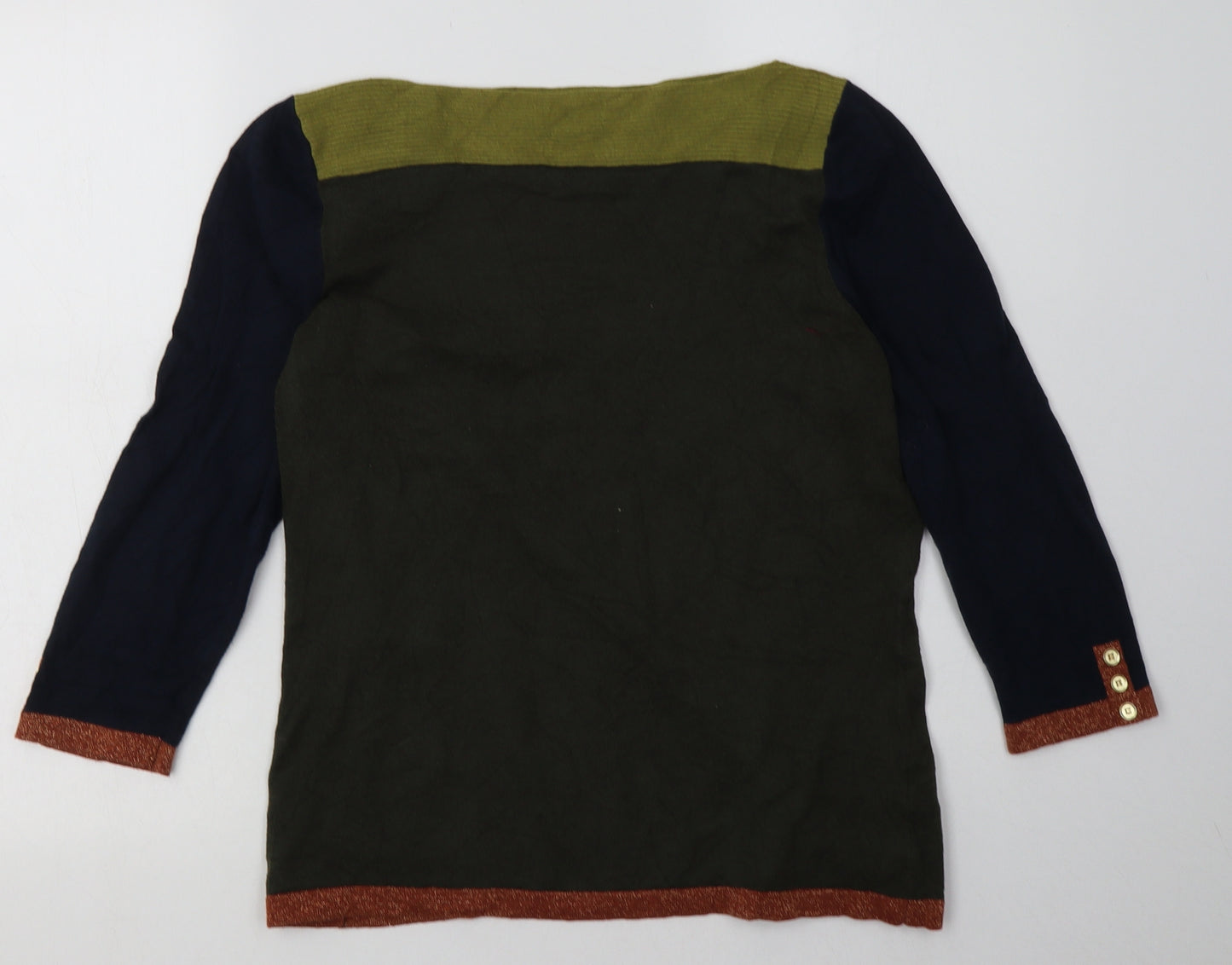 NEXT Womens Green Plaid Cotton Pullover Sweatshirt Size 14  Pullover