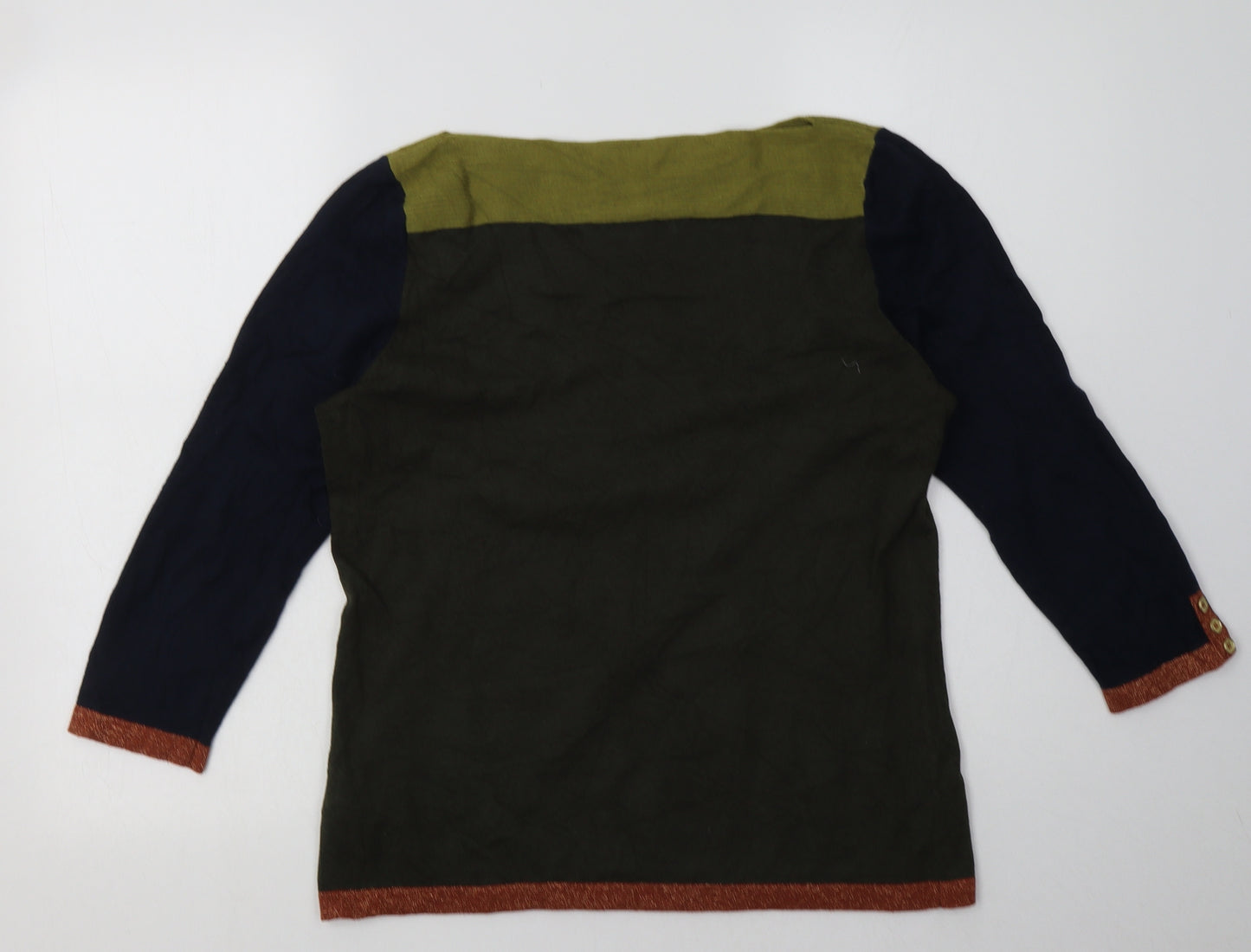 NEXT Womens Green Plaid Cotton Pullover Sweatshirt Size 14  Pullover