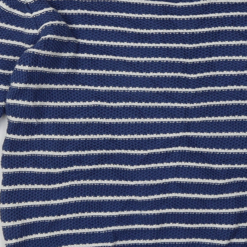 Crew Clothing Girls Blue Striped Cotton Pullover Sweatshirt Size 10-11 Years  Pullover