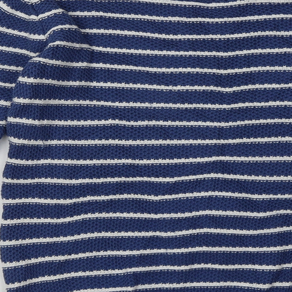Crew Clothing Girls Blue Striped Cotton Pullover Sweatshirt Size 10-11 Years  Pullover