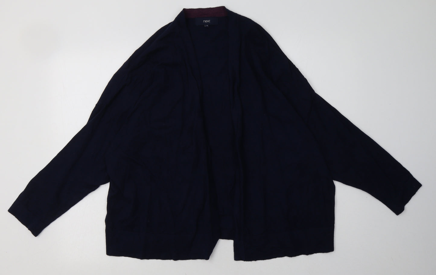 NEXT Womens Blue V-Neck  Cotton Cardigan Jumper Size 18
