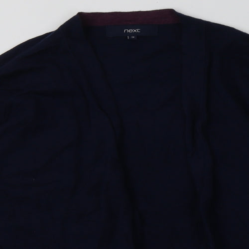NEXT Womens Blue V-Neck  Cotton Cardigan Jumper Size 18
