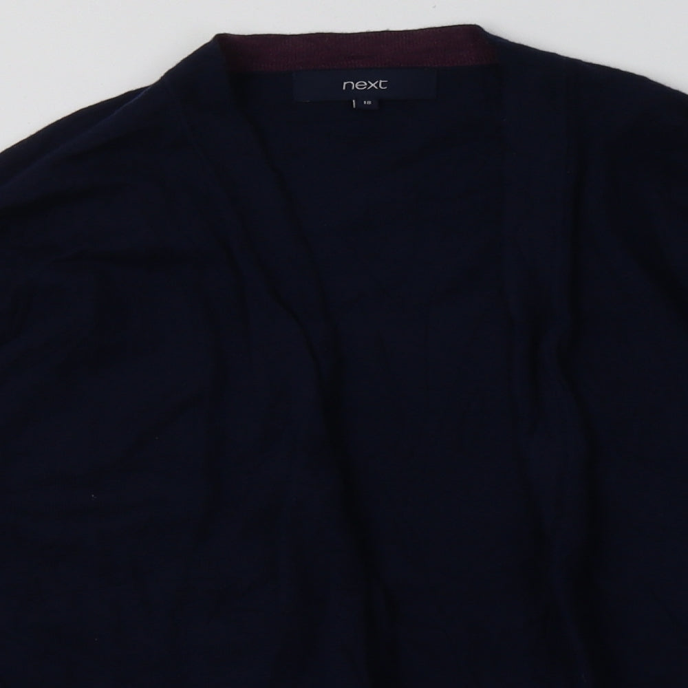 NEXT Womens Blue V-Neck  Cotton Cardigan Jumper Size 18